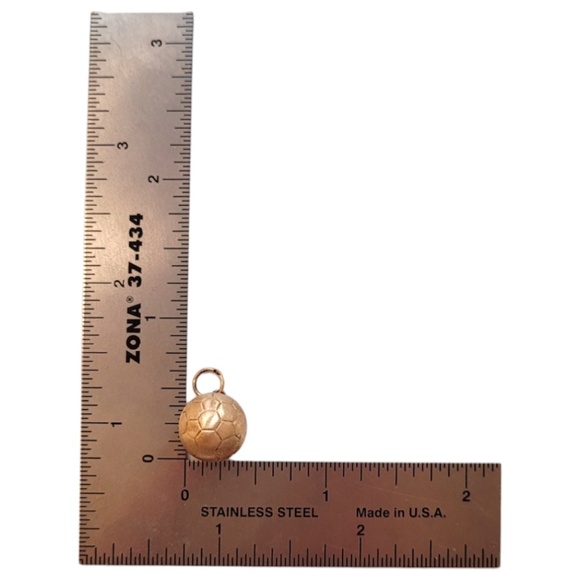 10K Yellow Gold Soccer Ball Charm #18449 - Picture 7 of 7